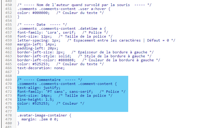 Modifier l'apparence des textes des commentaires sous Blogger . Lady Bird Red || http://ladybirdr.blogspot.fr/ Modifier l'apparence des textes des commentaires sous Blogger