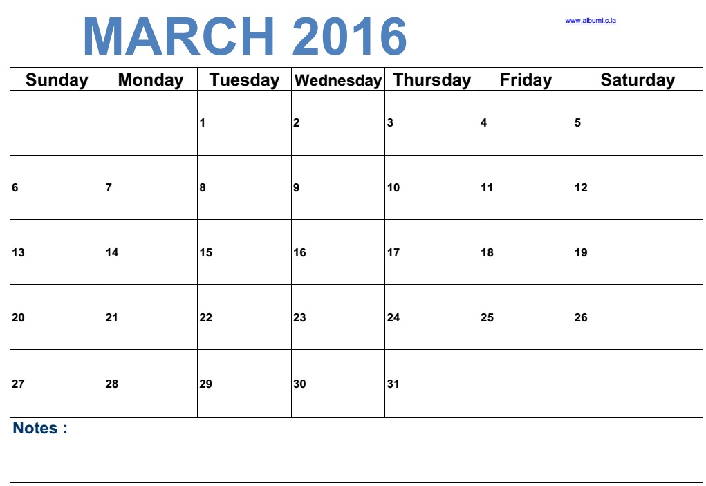 Weekly Calendar Landscape View : March new blank calendars for print Weekly Calendar Landscape View : March new blank calendars for print