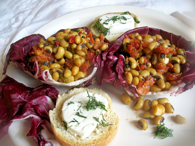 black eyed pea salad with Indian spicing