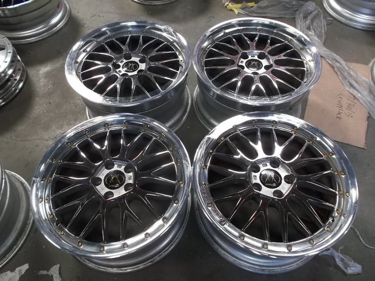 VR Motoring Used JDM Wheels and Rims Intelesse Chrome Rims 18 Inch 18x8+36, 9.5+42