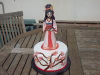Fondant geisha cake