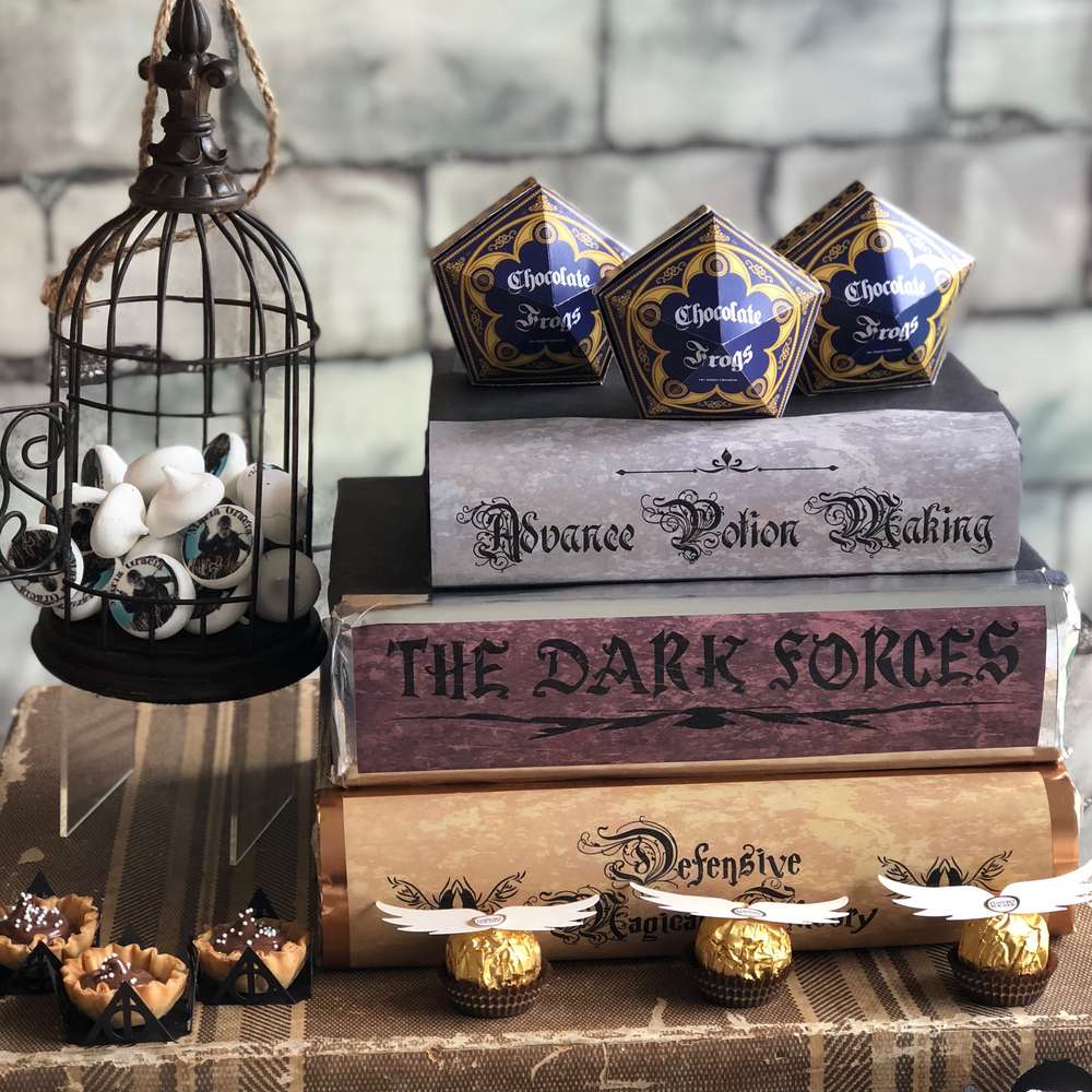 Candy bar temático de Harry Potter lleno de ideas para copiar DIARIODECO