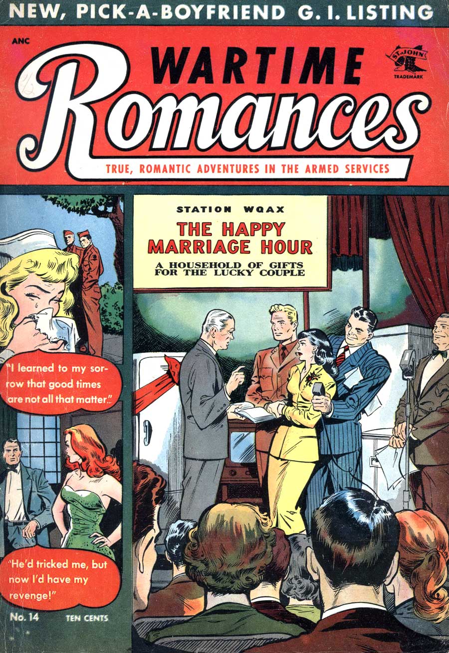 Wartime Romances #14 st. john 1950s golden age romance comic book cover by Matt Baker