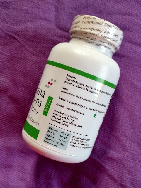 Zenith Nutrition Mucuna Pruriens Plus Review and Pictures