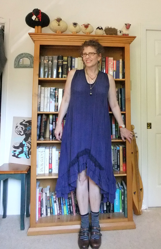 Eileen West Aqua Scroll Cotton Lawn Chemise Nightgown