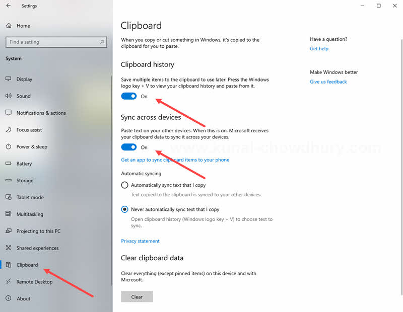 How to enable clipboard history and sync your clipboard across devices
