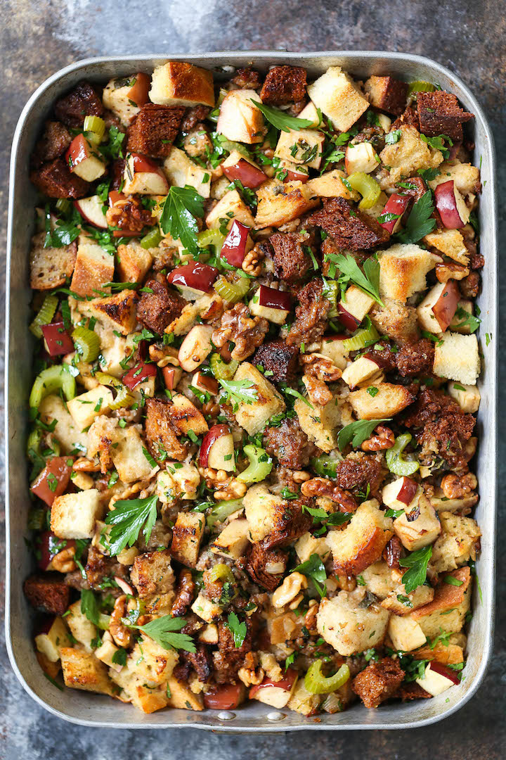 IC Friendly Recipes Apple Walnut Sausage Stuffing