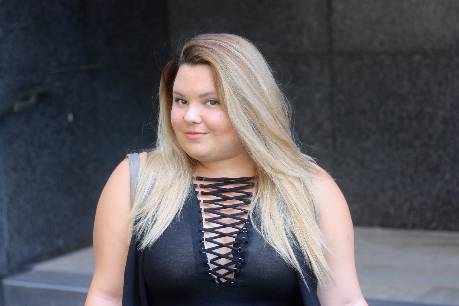 lace up dress, little black dress, plus size fashion, plus size fashion blogger, chicago fashion blogger, natalie craig, natalie in the city, forever 21 plus, forever 21 contemporary, sexy dress, fatshion, curvy blogger