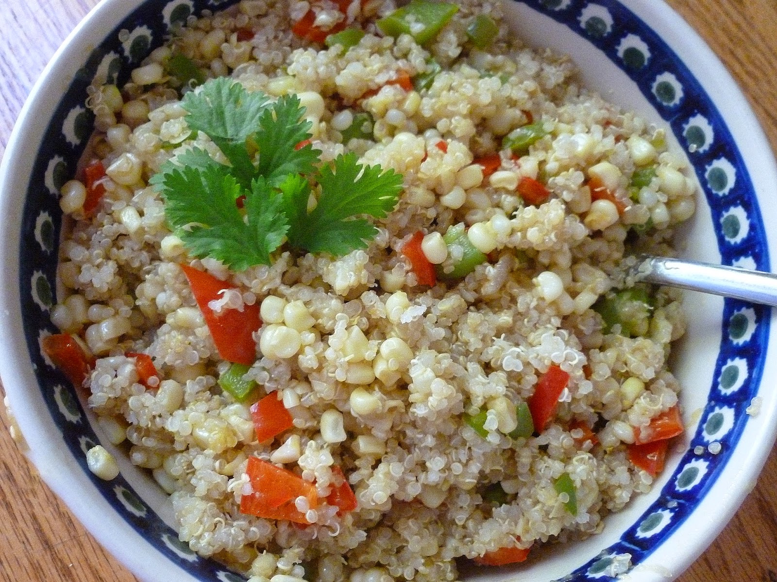 Keeping it Real with Joy Sauteed Corn with Peppers and Quinoa