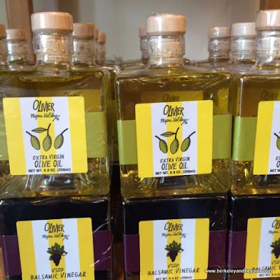 bottled olive oil at Olivier Napa Valley in St. Helena, California