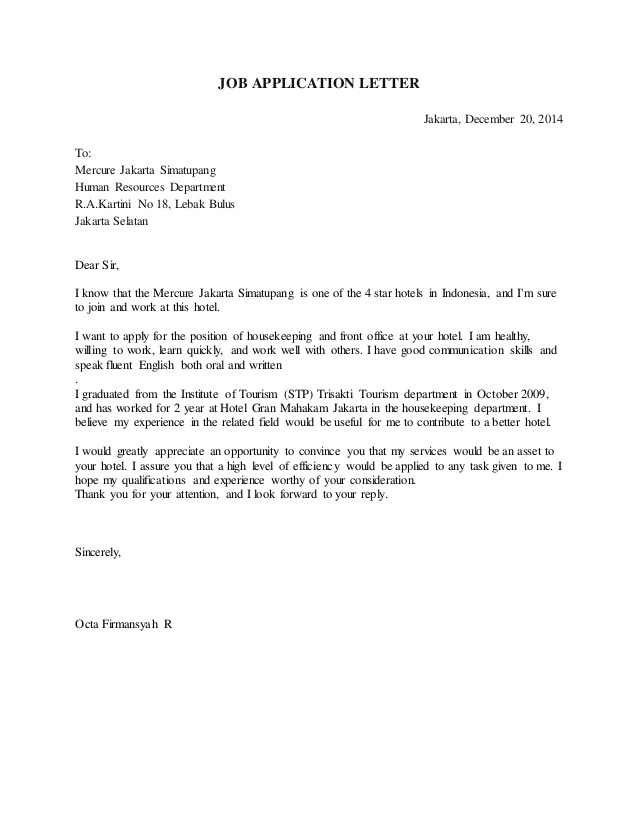 contoh surat lamaran kerja receptionist dalam bahasa inggris contoh surat lamaran kerja receptionist dalam bahasa inggris