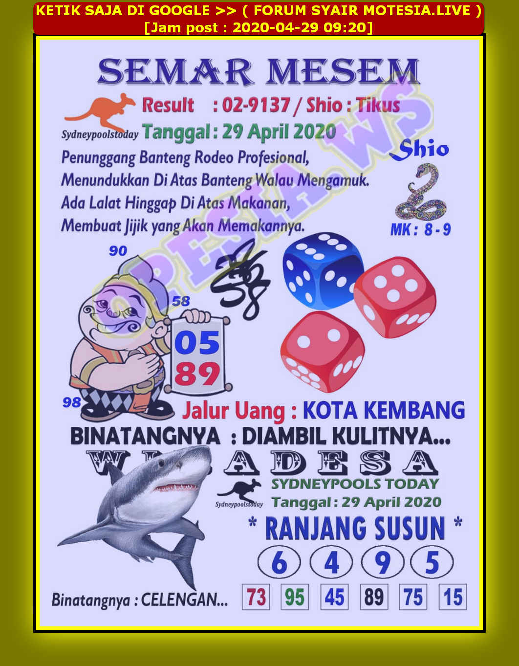 1 New Message Kode Syair Sydney 29 April 2020 Forum Syair Togel Hongkong Singapura Sydney 1 New Message Kode Syair Sydney 29 April 2020 Forum Syair Togel Hongkong Singapura Sydney