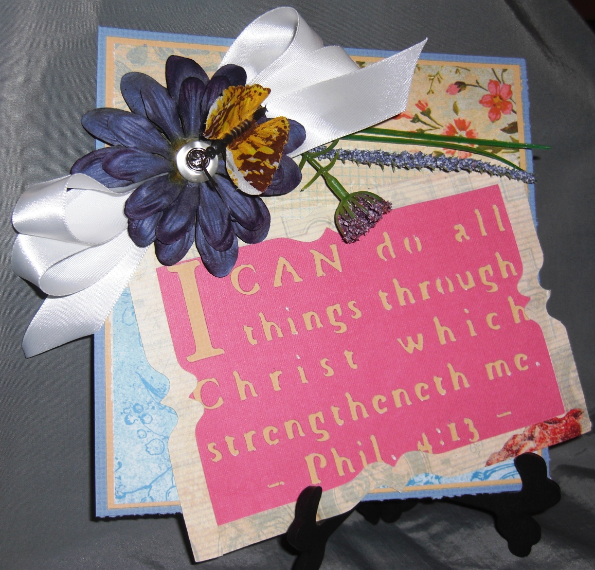 Mud Pie Reality Encouraging Display Card Using Cricut New Testament