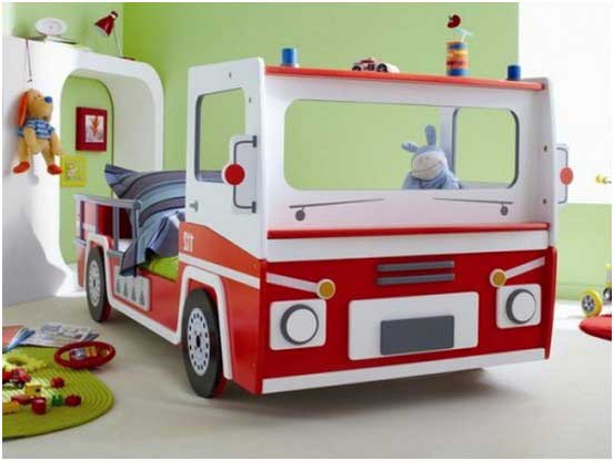 Bild-Feuerwehrwagen-Kinderbettmöbel-Design