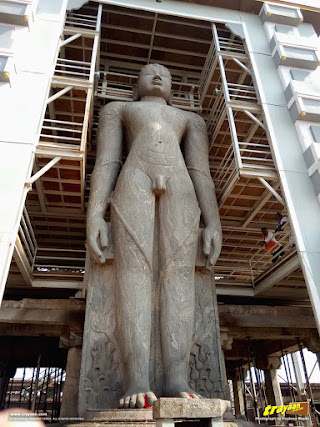 Bahubali the Gommateshwara monolith in Karkala, Udupi district, Karnataka, India