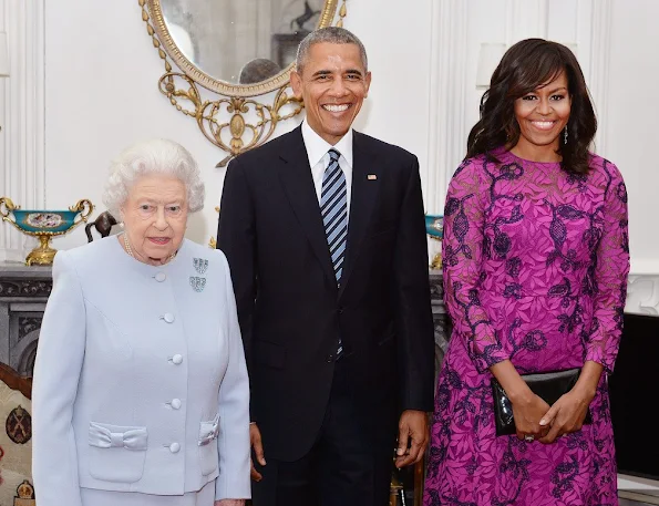 President Obama and his wife will have lunch with HM Queen Elizabeth II at Windsor Castle and dinner with Prince William and his wife Catherine, Duchess of Cambridge, Kate Middleton, tiara diamond earrings