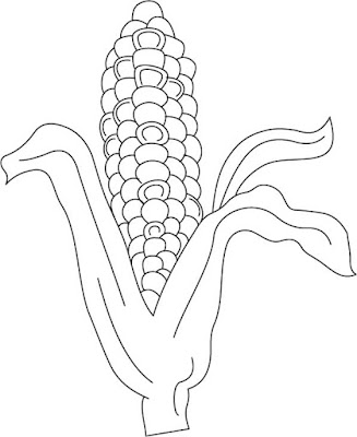 Corn coloring pages 9