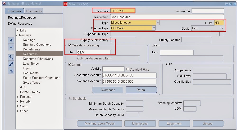 Outside Processing Setups and Cycle Simplifying Oracle E Business Suite