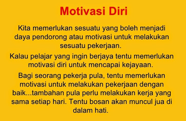 Cerita Menarik Tentang Motivasi Diri Dalam Bekerja