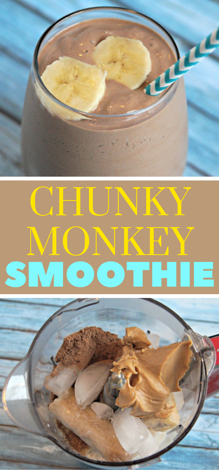 CHUNKY MONKEY SMOOTHIE RECIPE #drink #smoothierecipe