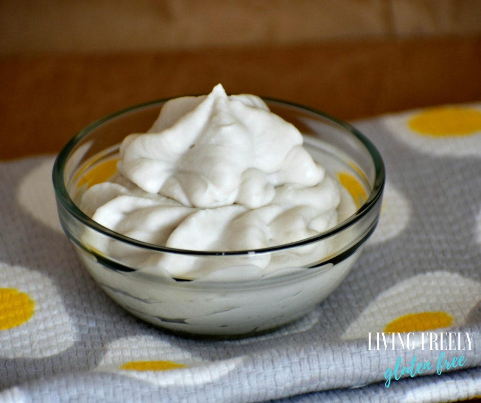 Whipped Coconut Cream Living Freely Gluten Free