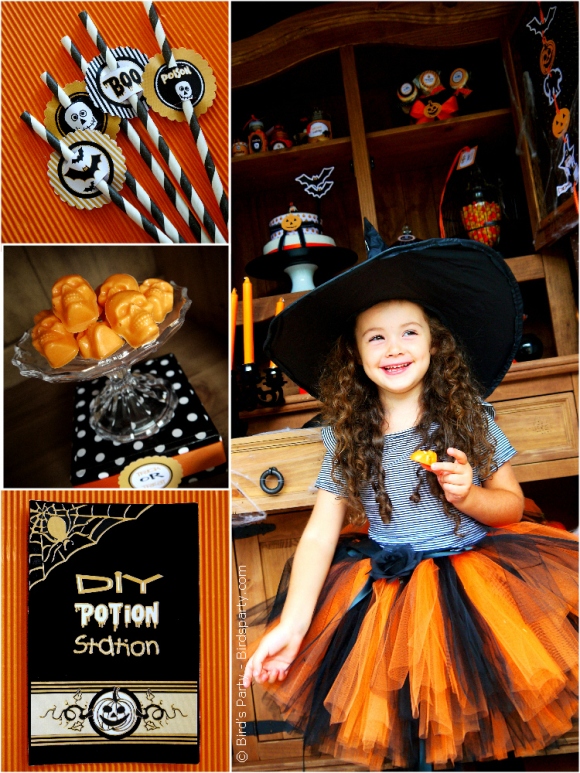 Halloween Party Ideas | A Cute Witch's Potion Cupboard - BirdsParty.com