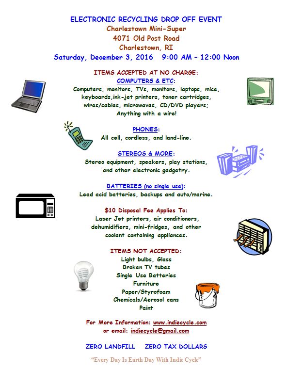 Progressive Charlestown Saturday, EWaste collection in Charlestown