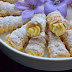 Cucuruchos de hojaldre y crema pastelera sin lactosa