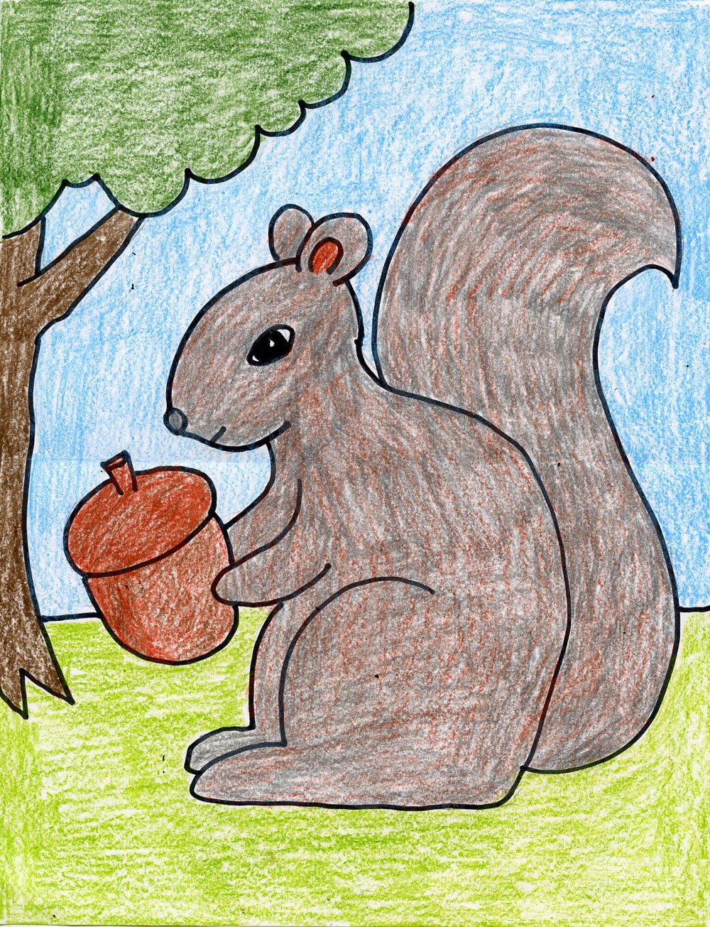 Draw a Squirrel - Art Projects for Kids