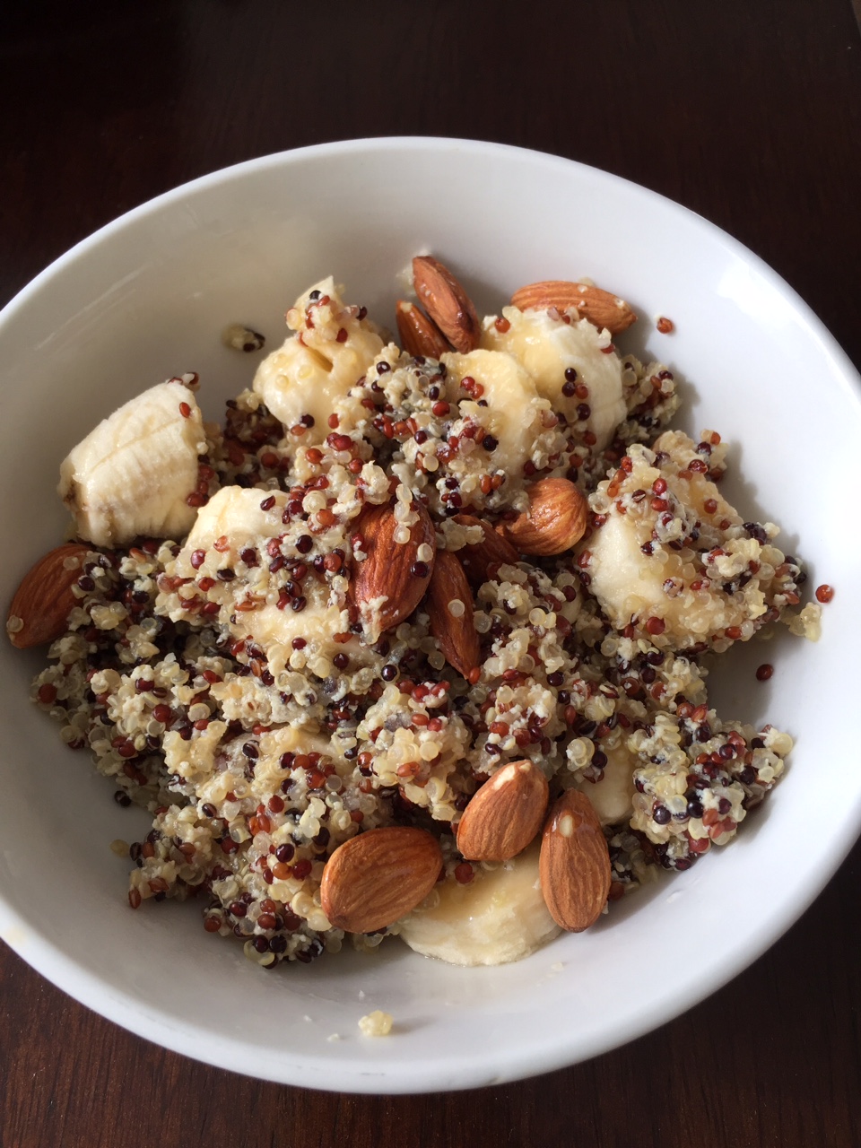 AAY! NUTRITION TIPS RECIPE Quinoa Breakfast with Banana & Almonds