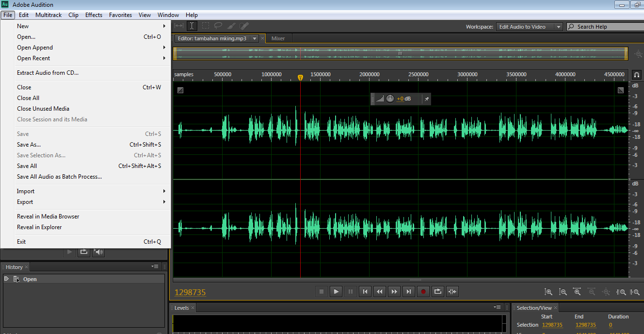 Cara membuat Suara Chipmunk di adobe audition Cs6 BLOGKAMARKU