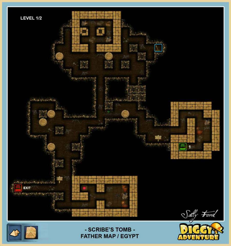 Diggy's Adventure Walkthrough: Egypt Father Quest / Scribe Tomb