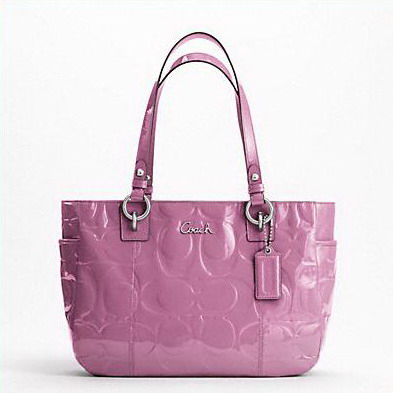 LiTTLE-KiOSK: Coach Gallery Embossed Patent Leather East West Tote #F17728