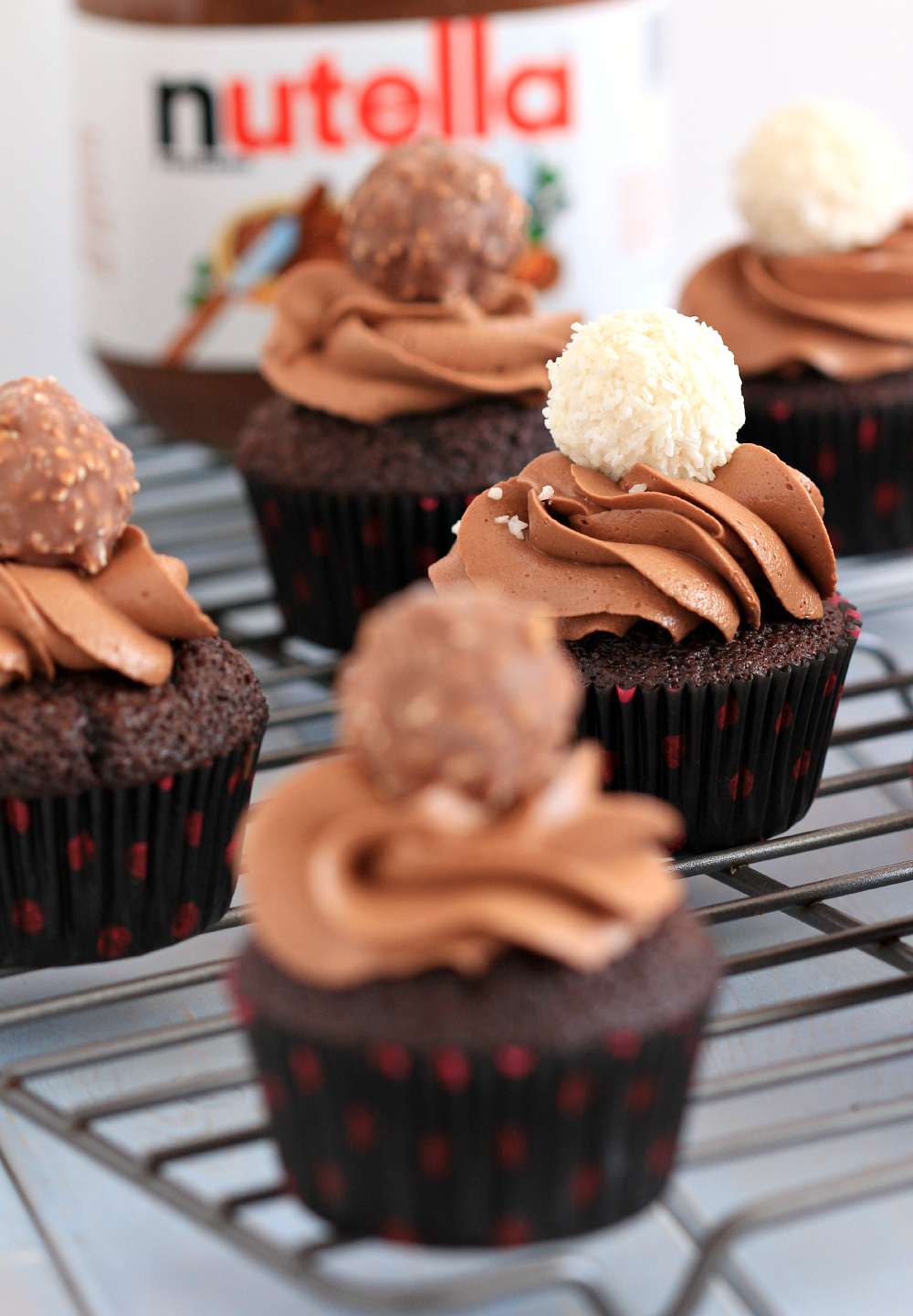 Nutellachocolate cupcake with Nutella frosting