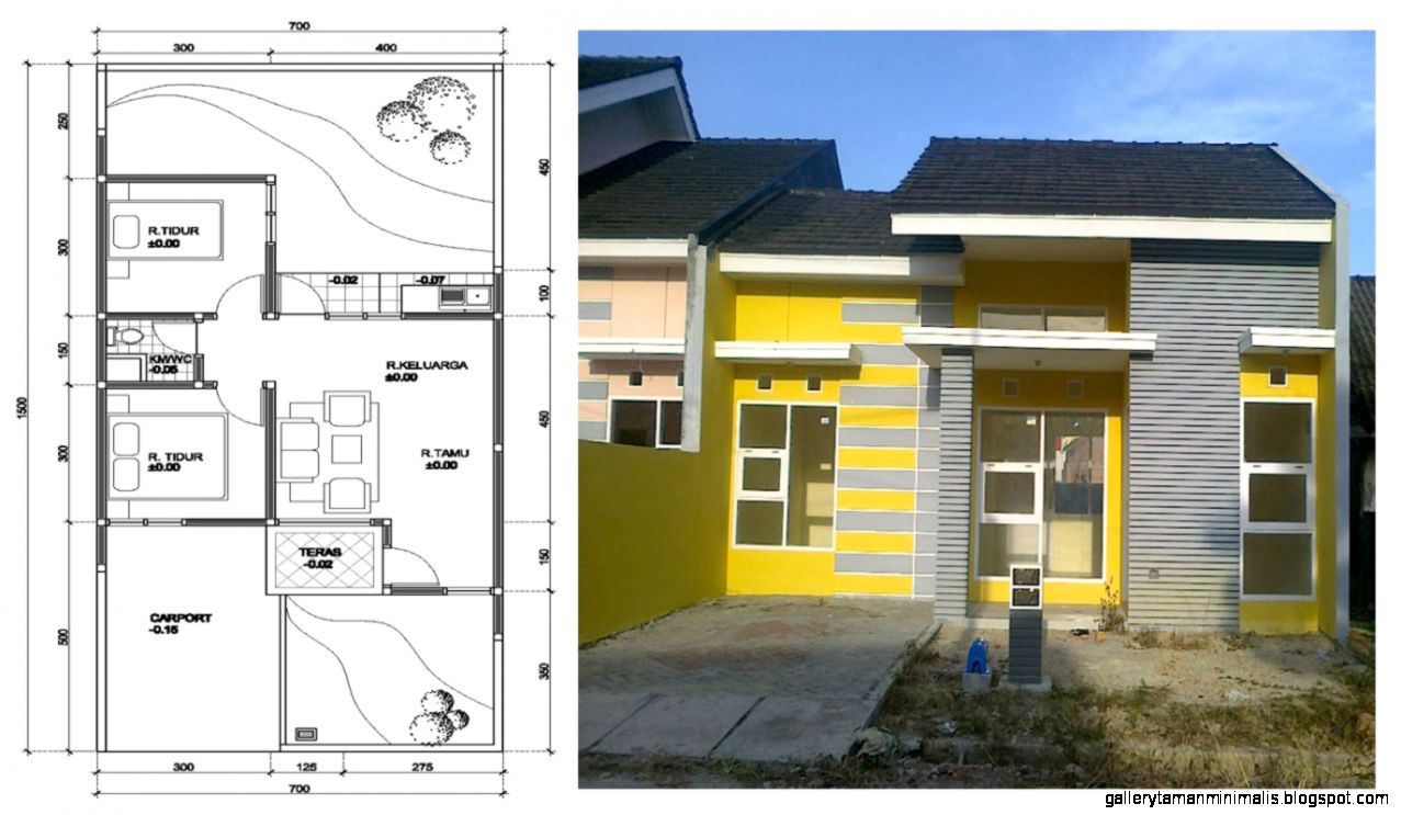 Gambar Desain Rumah Minimalis Type 54 3 Kamar Terbaru Desain Rumah
