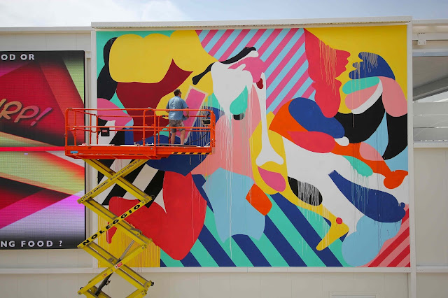 While we last heard from him in Palm Springs for Coachella 2015, Maser recently stopped by the city of Milan in Italy where he was invited to work on his largest outdoor pieces to date.