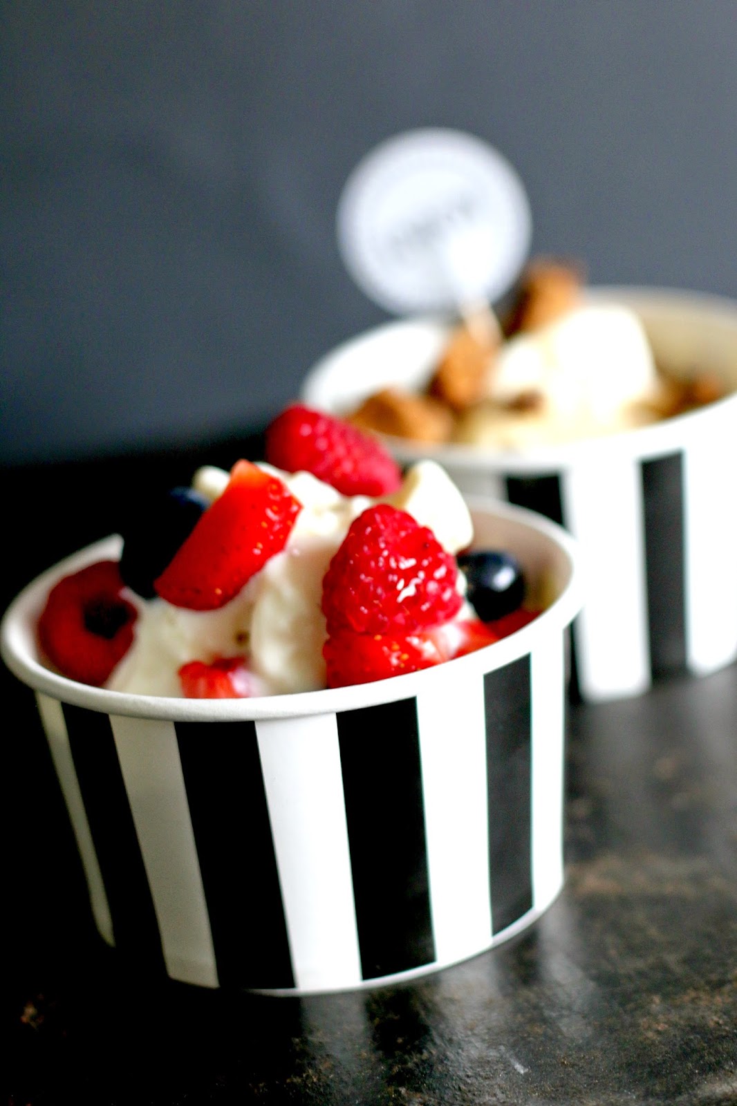 Einfach selber machen Frozen Yoghurt (vegan) mit Toppings Volle Lotte
