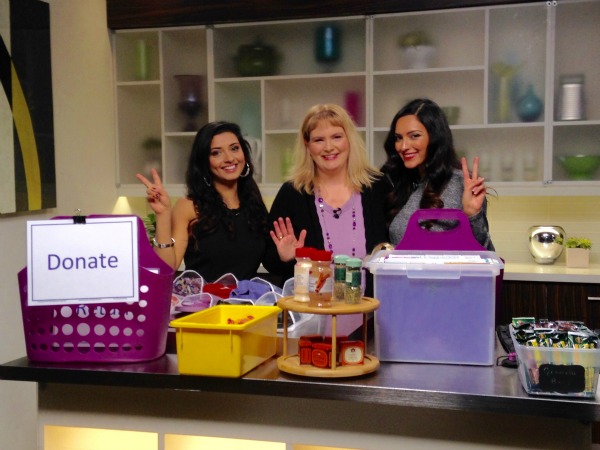 Hilda and Kitty Talk hosts on set of show.