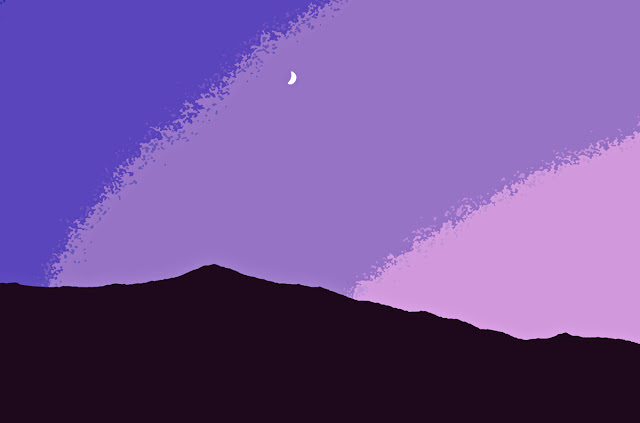 a simple sky and moon desktop background