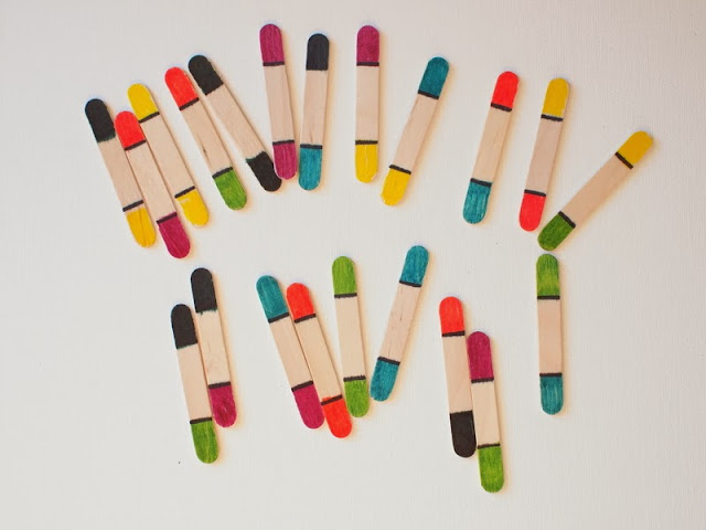 DIY Sharpie and Popsicle Stick Dominos