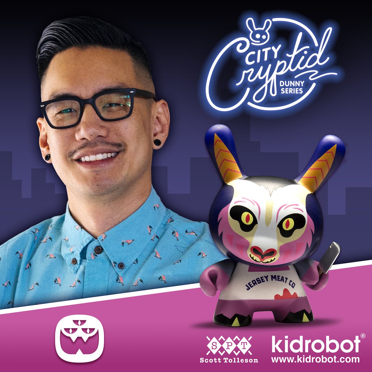 Kidrobot's CITY CRYPTID DUNNY Release Party 3D Retro (July 28)