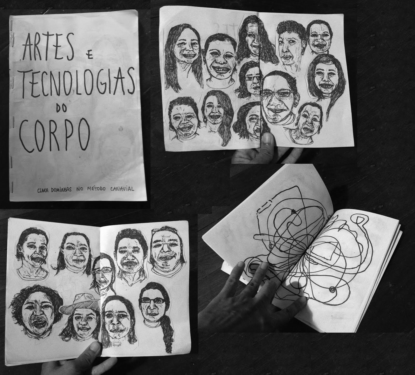 Fanzine "Artes e Tecnologias do Corpo" resultado do encontro com alunas do Método Canavial, 2015