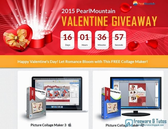 Offre promotionnelle : Picture Collage Maker gratuit pour la Saint-Valentin !