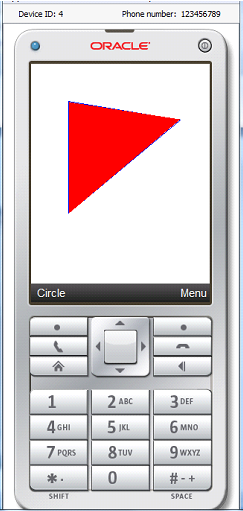 To develop menu based application to draw shapes > Java ME Program