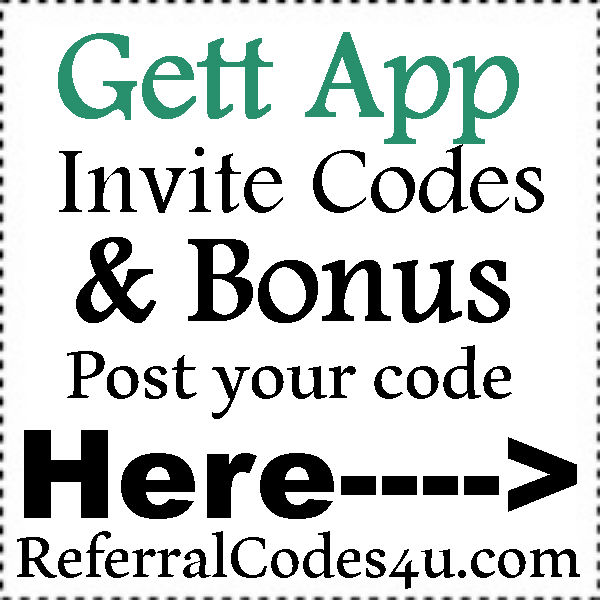 Gett Referral Code 2016-2021, Gett First Ride FREE Coupon July, August, September 