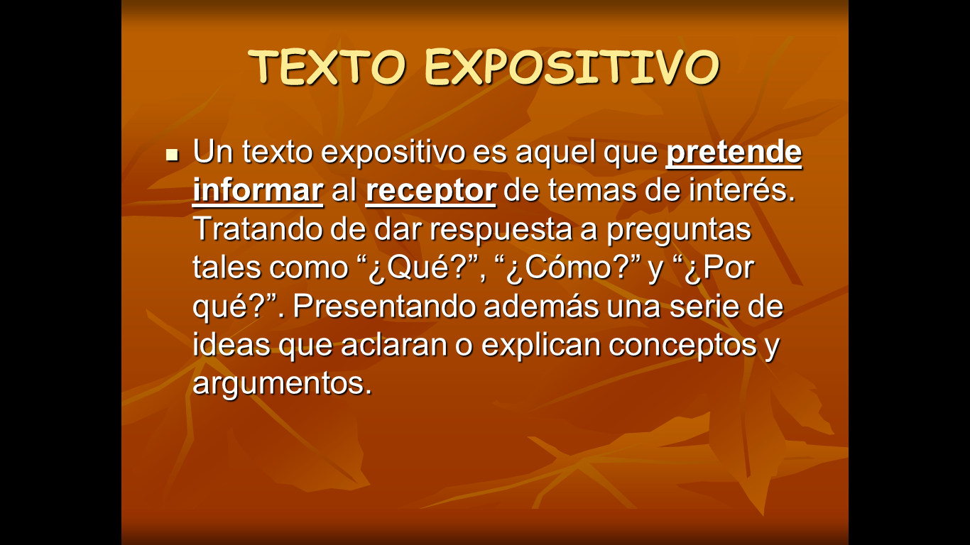 Español Y Literatura Texto Expositivo