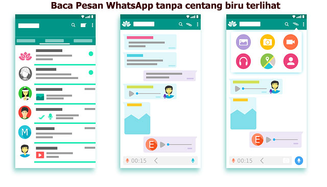 Baca Pesan WhatsApp tanpa centang biru terlihat