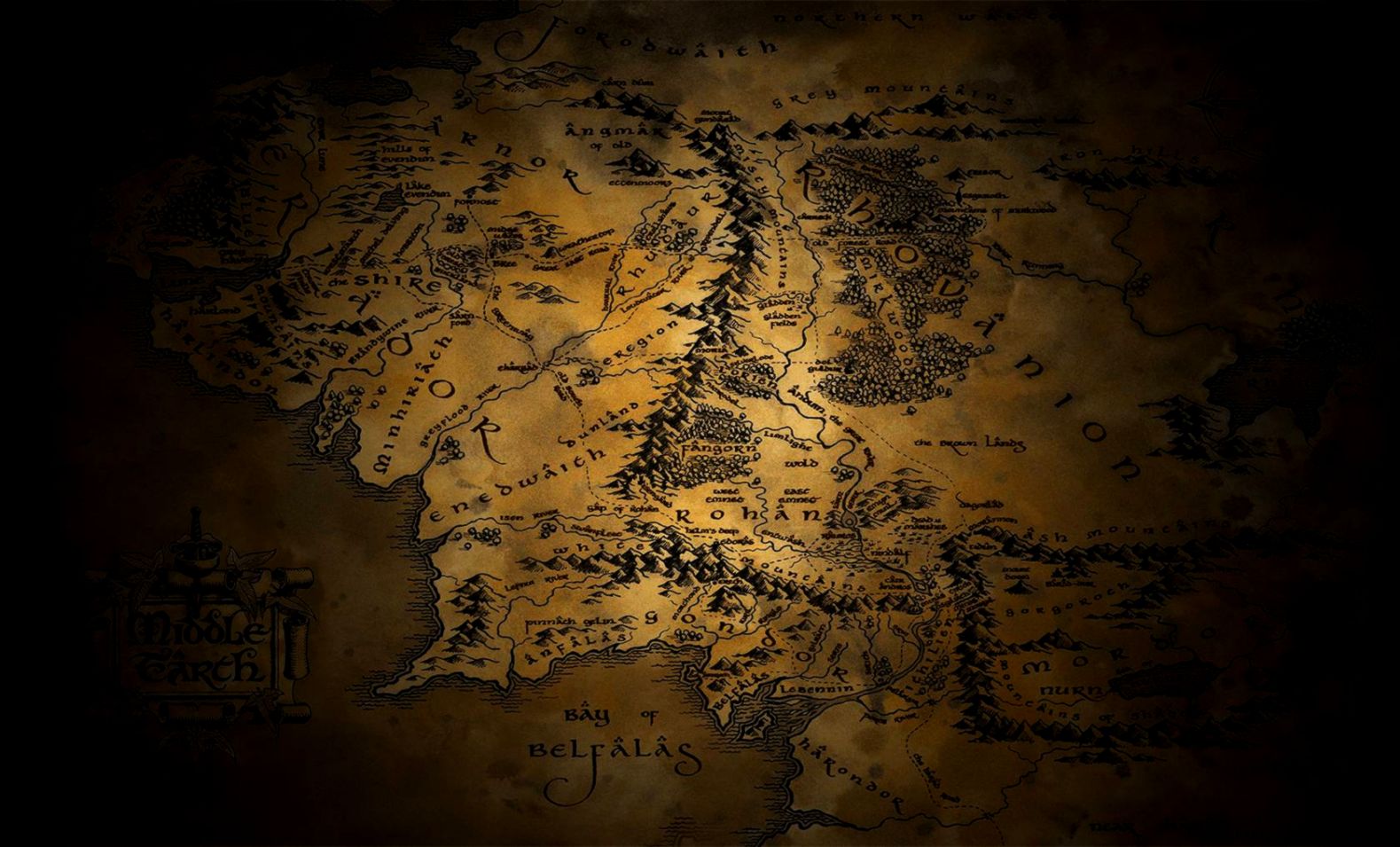 Map Of Middle Earth Wallpapers   Wallpaper Cave