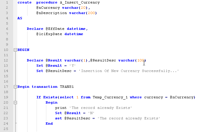 sharing: How To Create an Stored Procedure with COMMIT or ROLLBACK ...