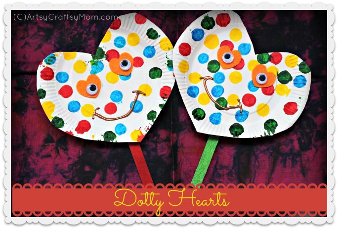 Dotty hearts valentine craft